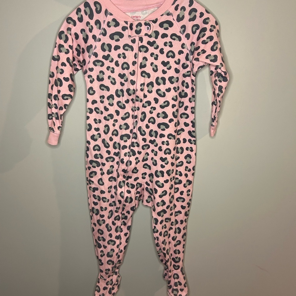 Carter's Pink Leopard Print Footie